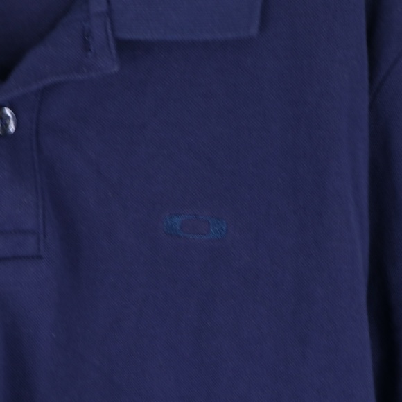 Oakley Stitched Logo Bubba Watson Golf Shirt Blue - Picture 4 of 8